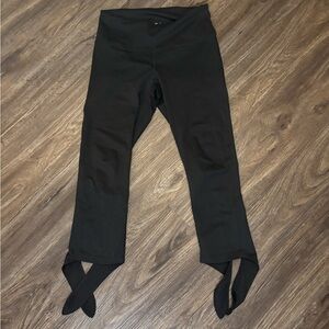 Zella Black Leggings with Tie Detail